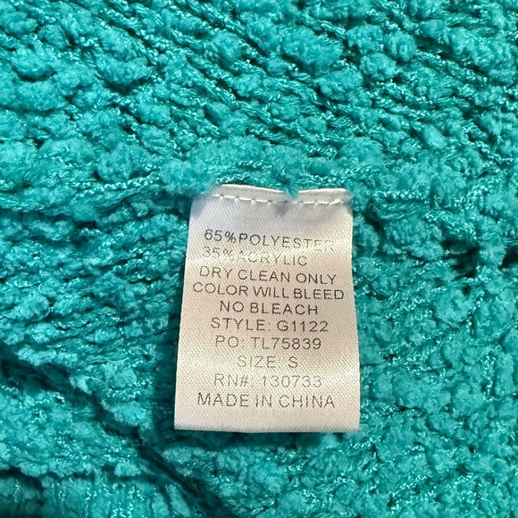 Umgee Turquoise Dolman Sleeve Knit Cardigan - Picture 8 of 8